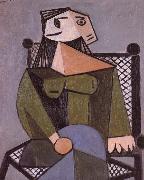 pablo picasso woman in an armcbair oil